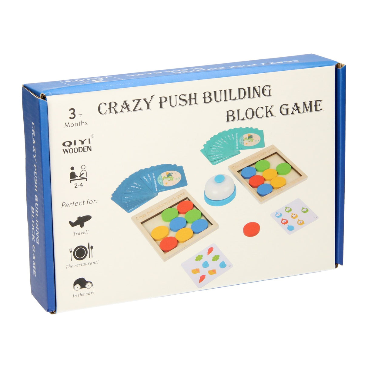 Wooden sliding puzzle duel with bell game