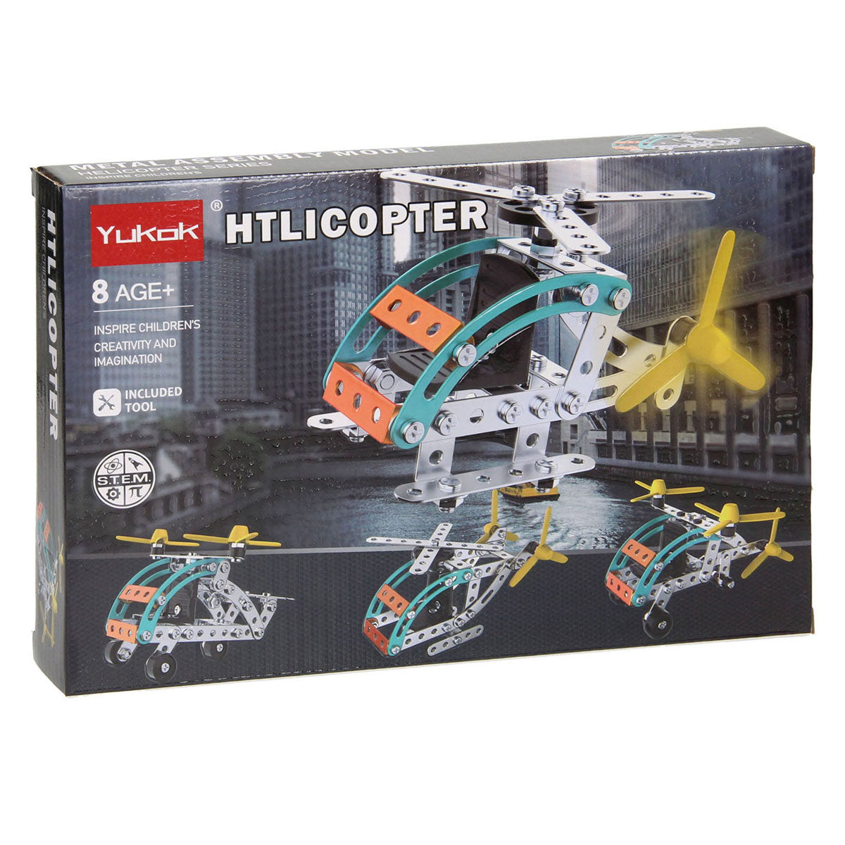 Metal construction kit helicopter, 106 pcs.