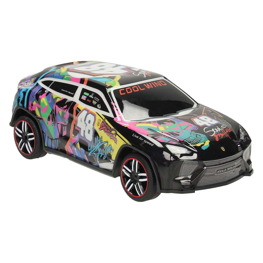 RC racing car soft body graffiti
