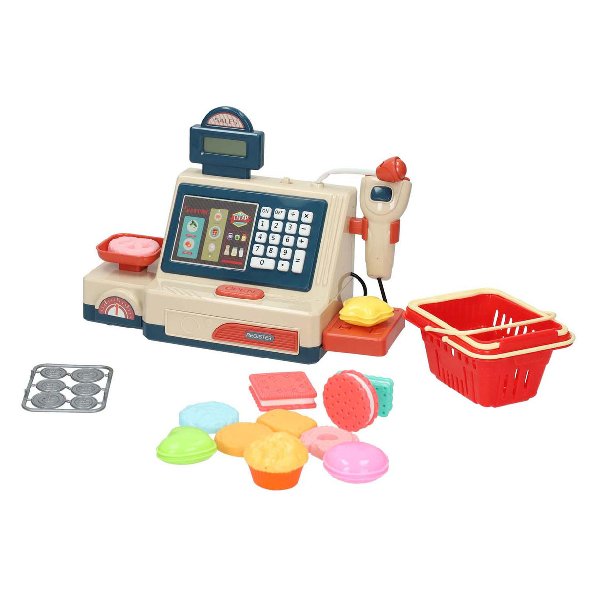 Játék pénztárgép készlet tartozékokkal