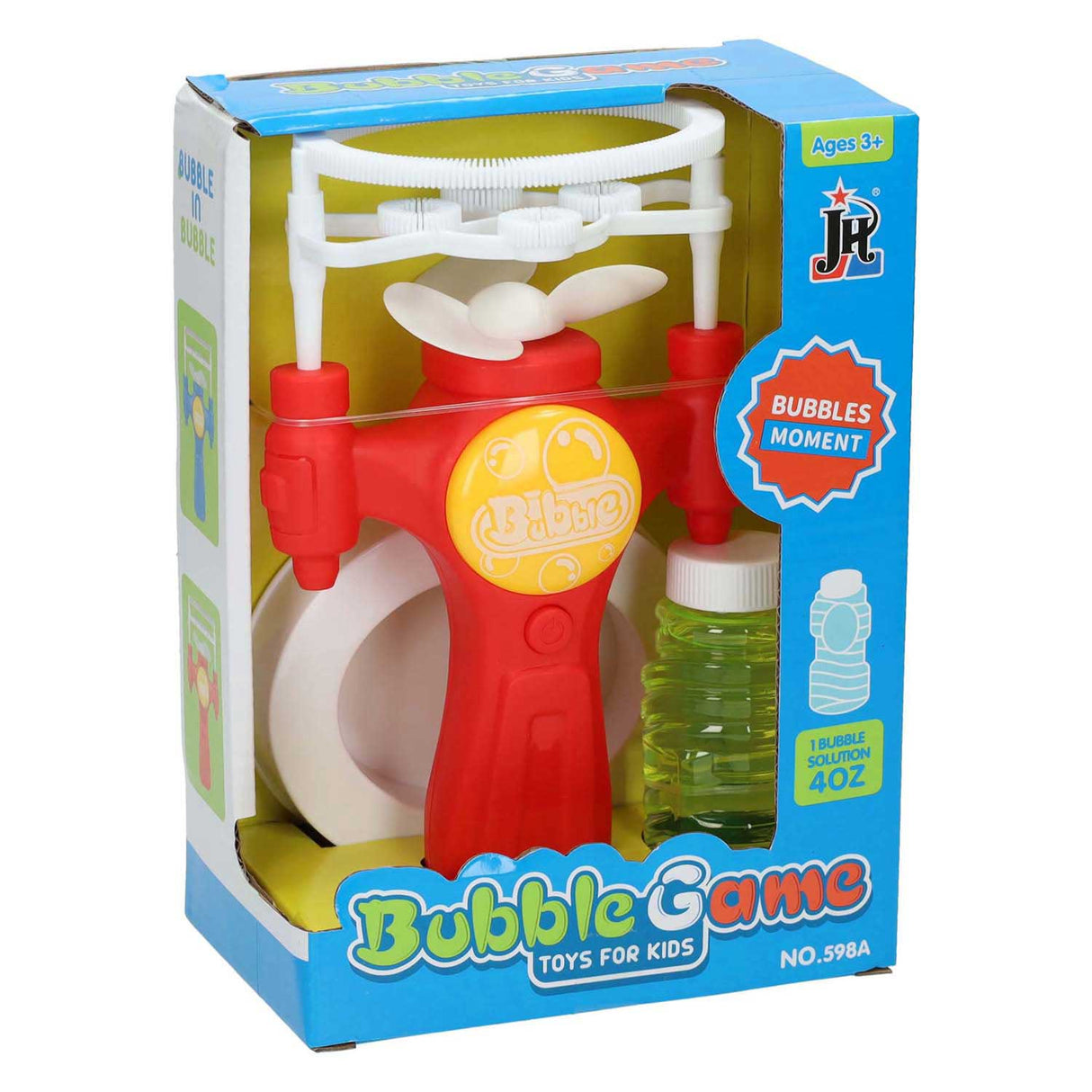 Bubble gun with bubble wand