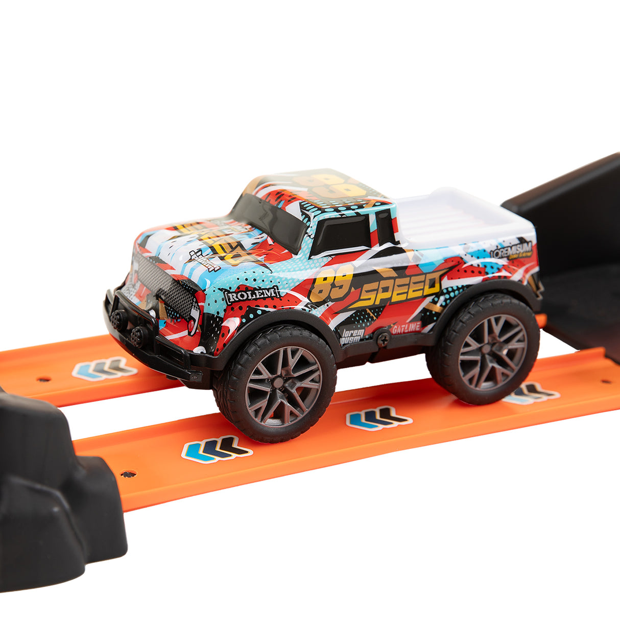 Car launch ramp with foot pump