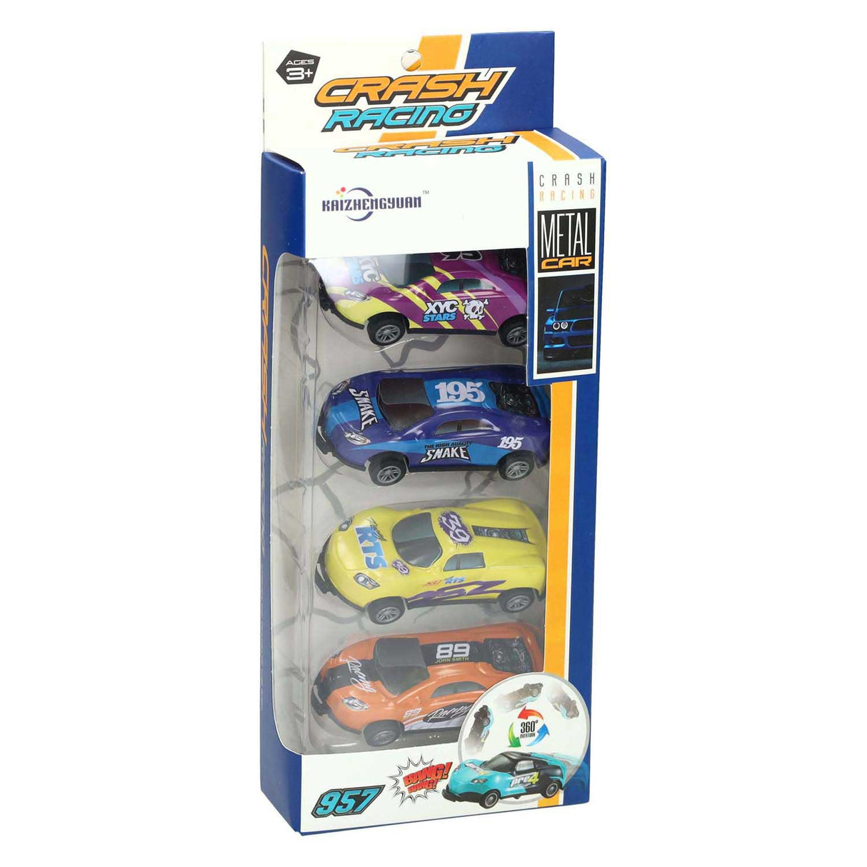 Race car backflip pull back set - 4 pcs.