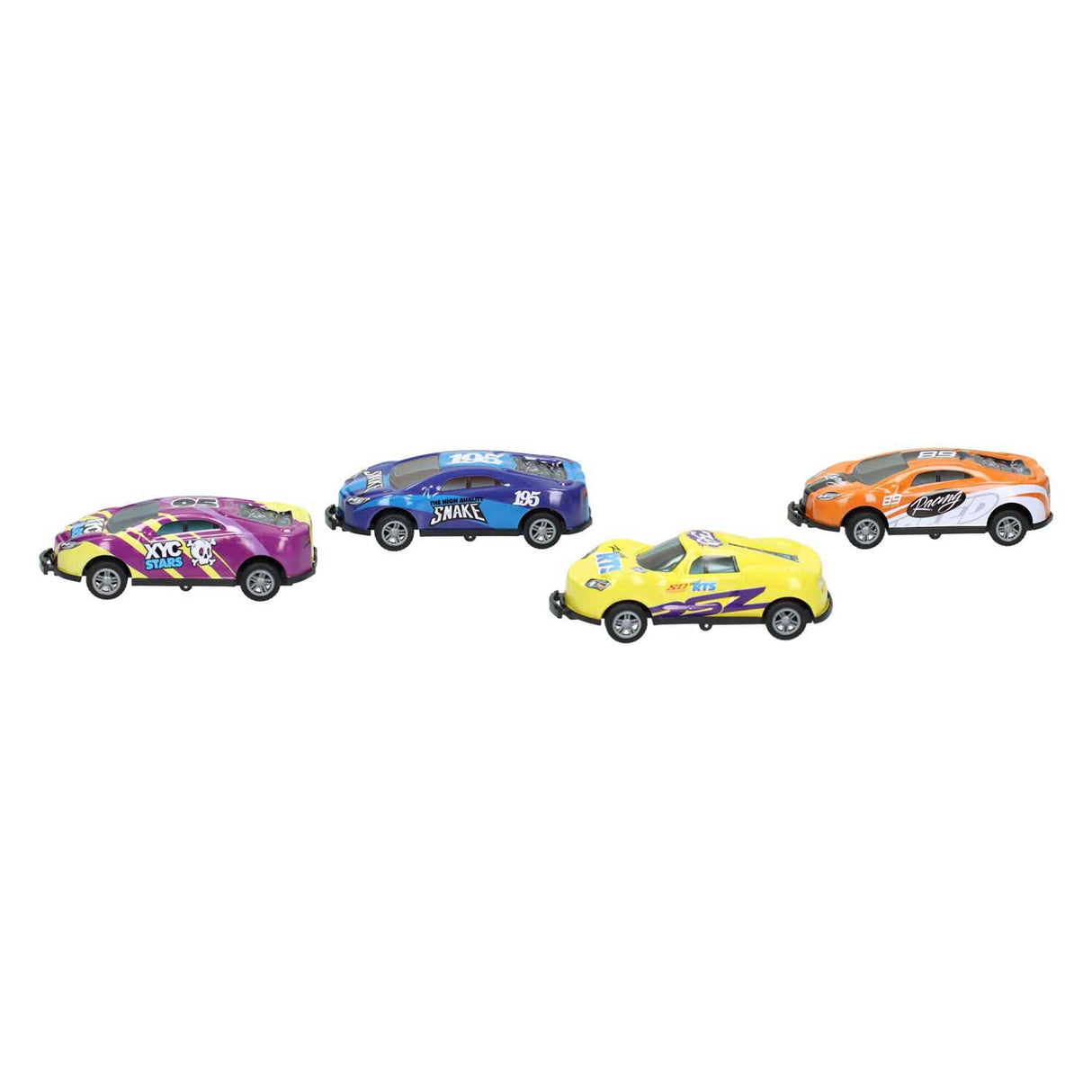 Race car backflip pull back set - 4 pcs.