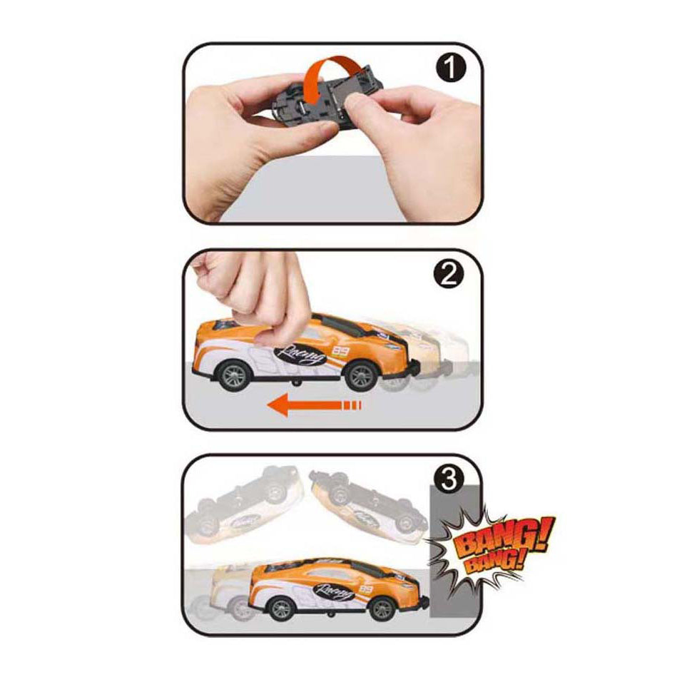 Race car backflip pull back set - 4 pcs.