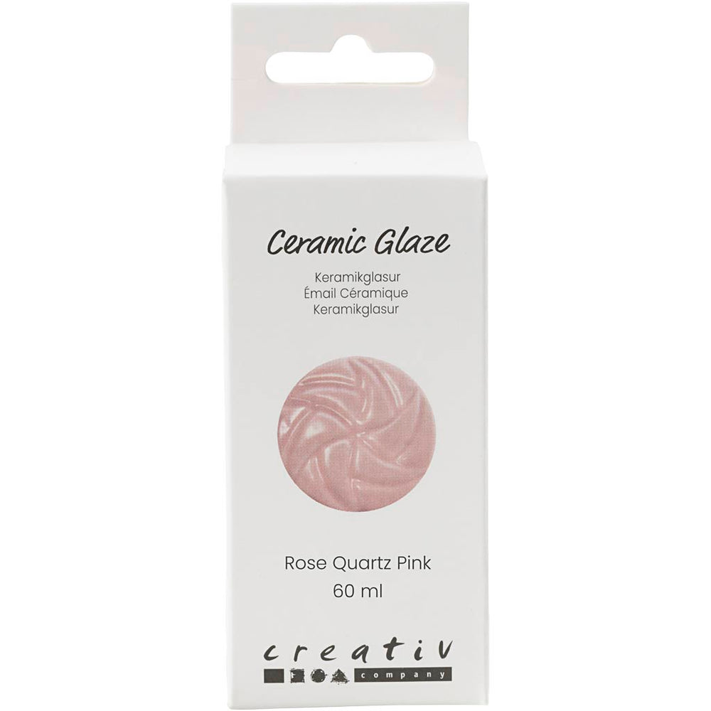 Creativ company ceramic glaze, 984-1101 °c, opaque, pink, 60 ml 1 bottle