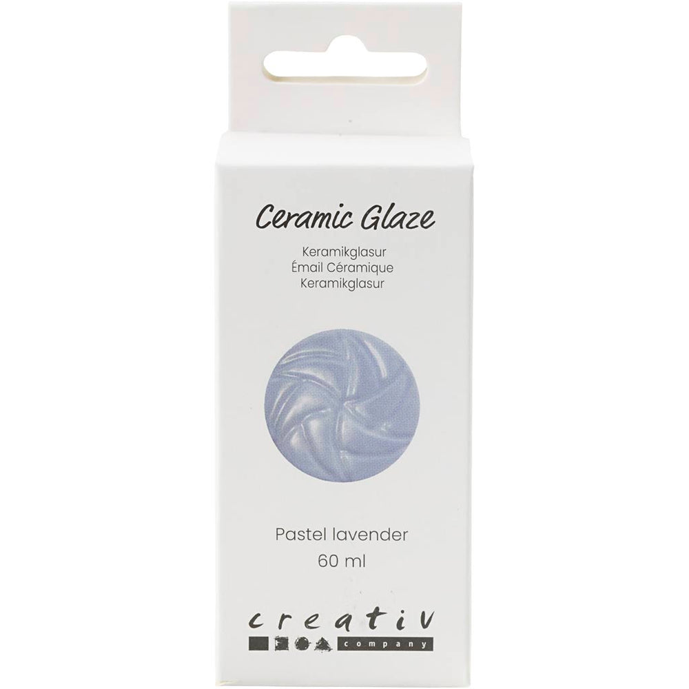 Creativ company ceramic glaze, 984-1101 °c, opaque, pastel lavender, 60 ml 1 bottle