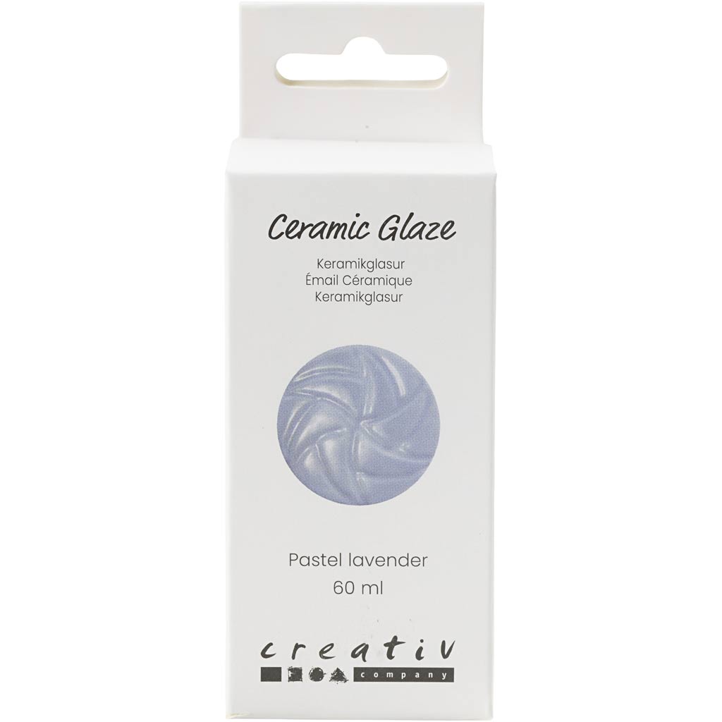 Creativ company ceramic glaze, 984-1101 °c, opaque, pastel lavender, 60 ml 1 bottle
