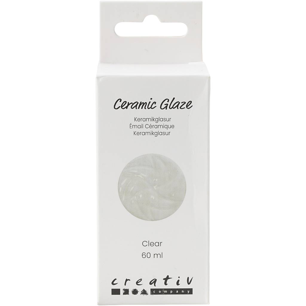 Creativ company keramiek glazuur, 984-1101 °c, transparant, helder, 60 ml 1 fles