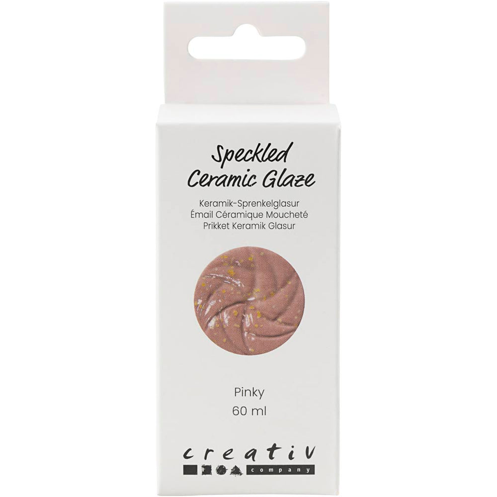 Creativ company speckled ceramic glaze, 999-1060 °c, opaque, pinky, 60 ml 1 bottle