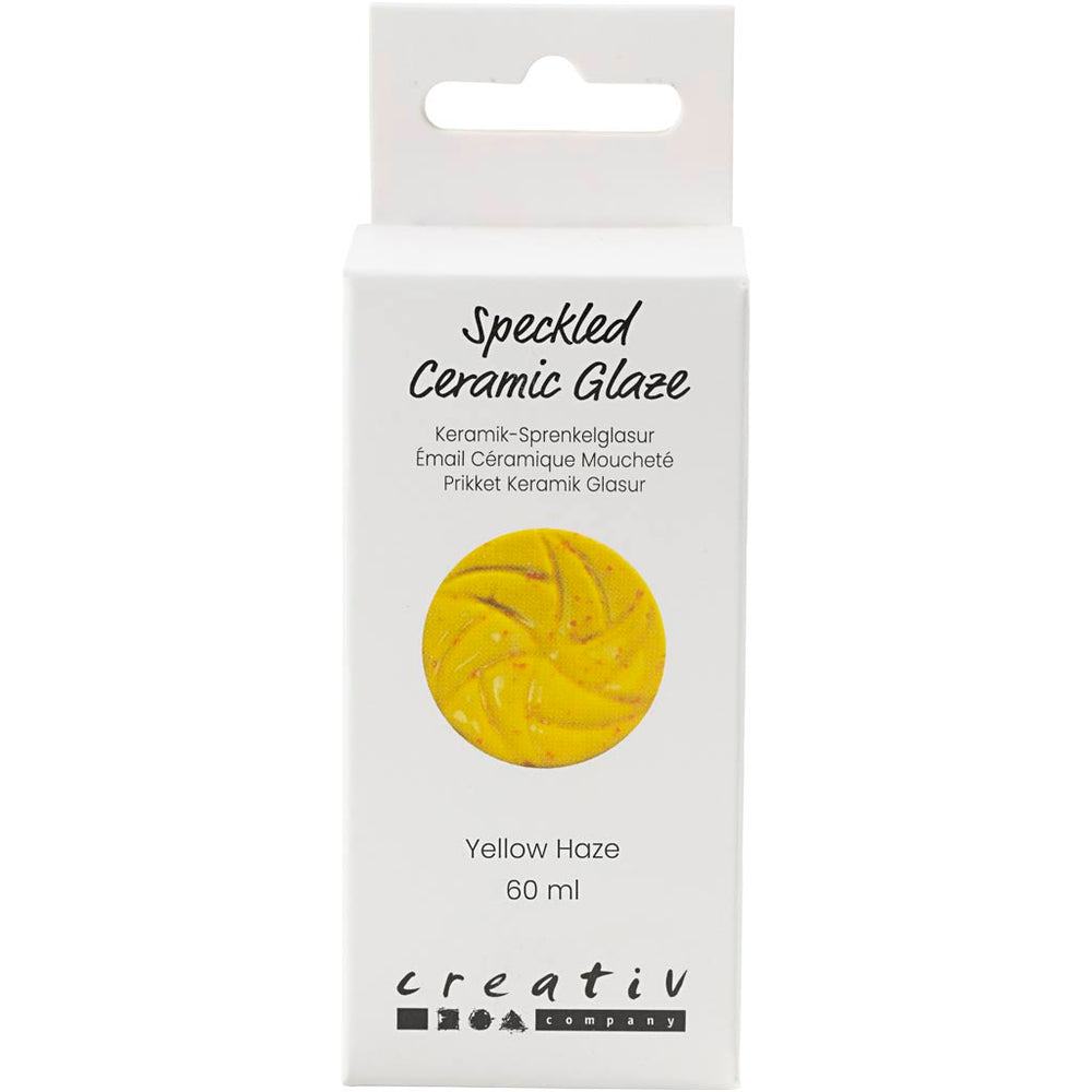 Creativ company speckled ceramic glaze, 999-1060 °c, opaque, yellow haze, 60 ml 1 bottle