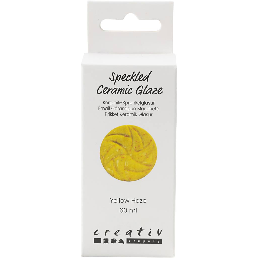 Creativ company speckled ceramic glaze, 999-1060 °c, opaque, yellow haze, 60 ml 1 bottle