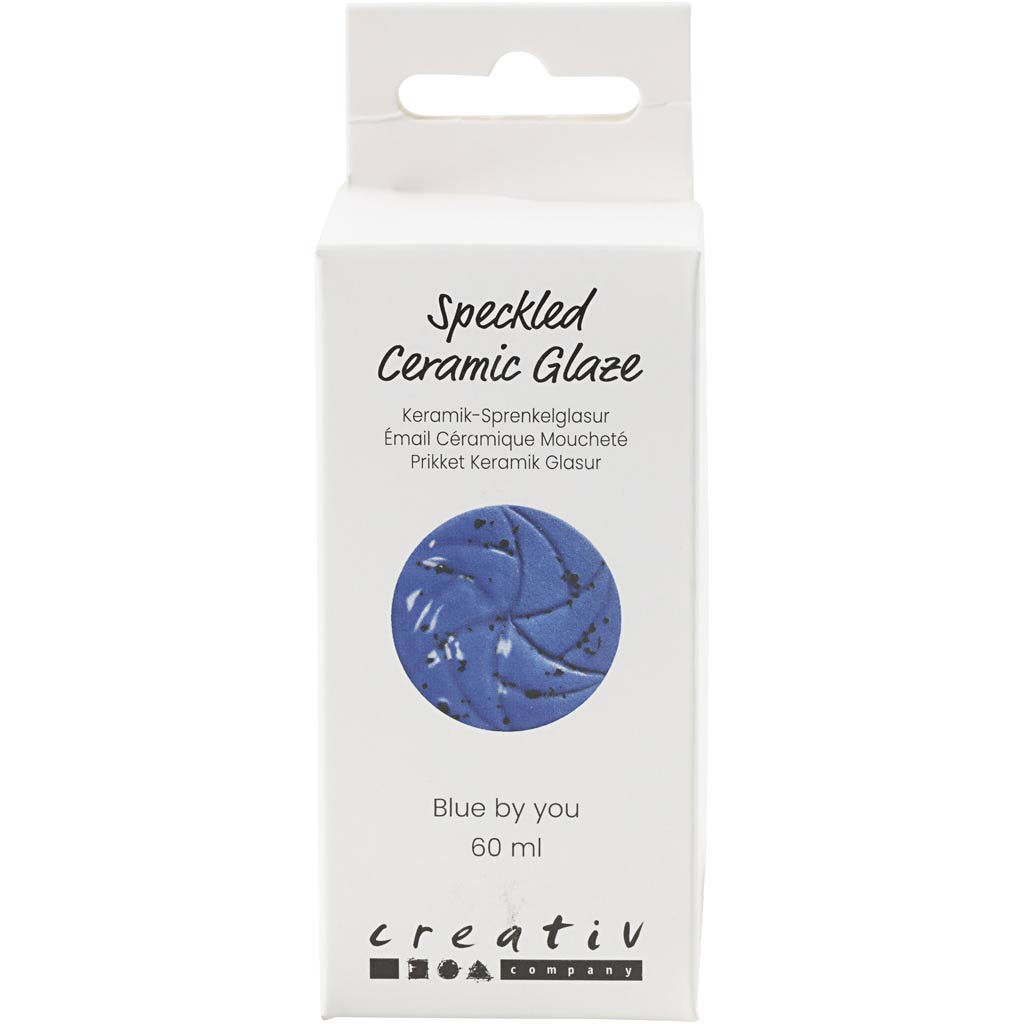 Creativ company speckled ceramic glaze, 999-1060 °c, opaque, blue by you, 60 ml 1 bottle