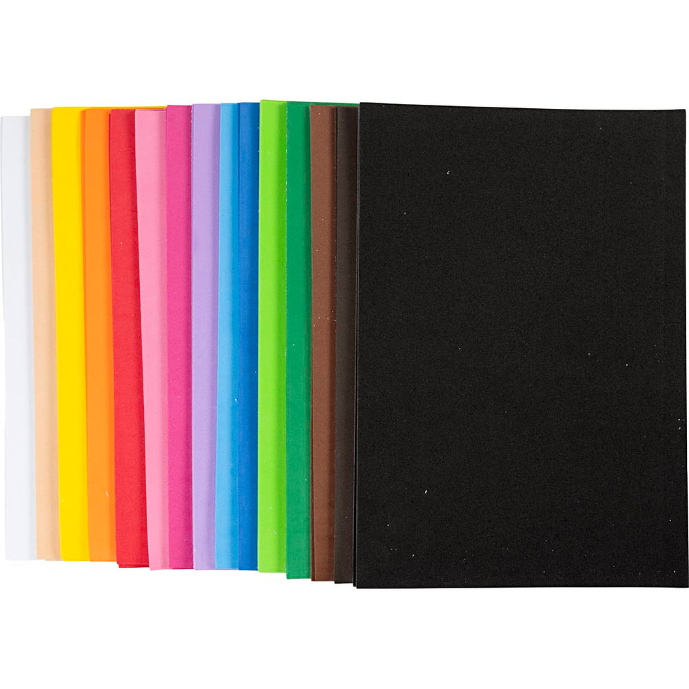 Creativ company foam sheets, self-adhesive, A4, sheet 210x297 mm, thickness 2 mm, 30 div sheets 1 box