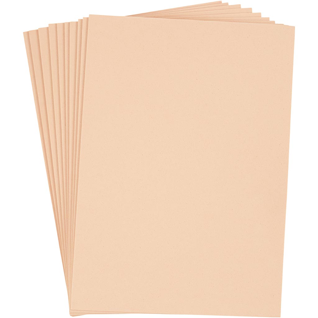 Creativ company foam sheets, a4, sheet 210x297 mm, thickness 2 mm, cream, 10 sheets 1 box