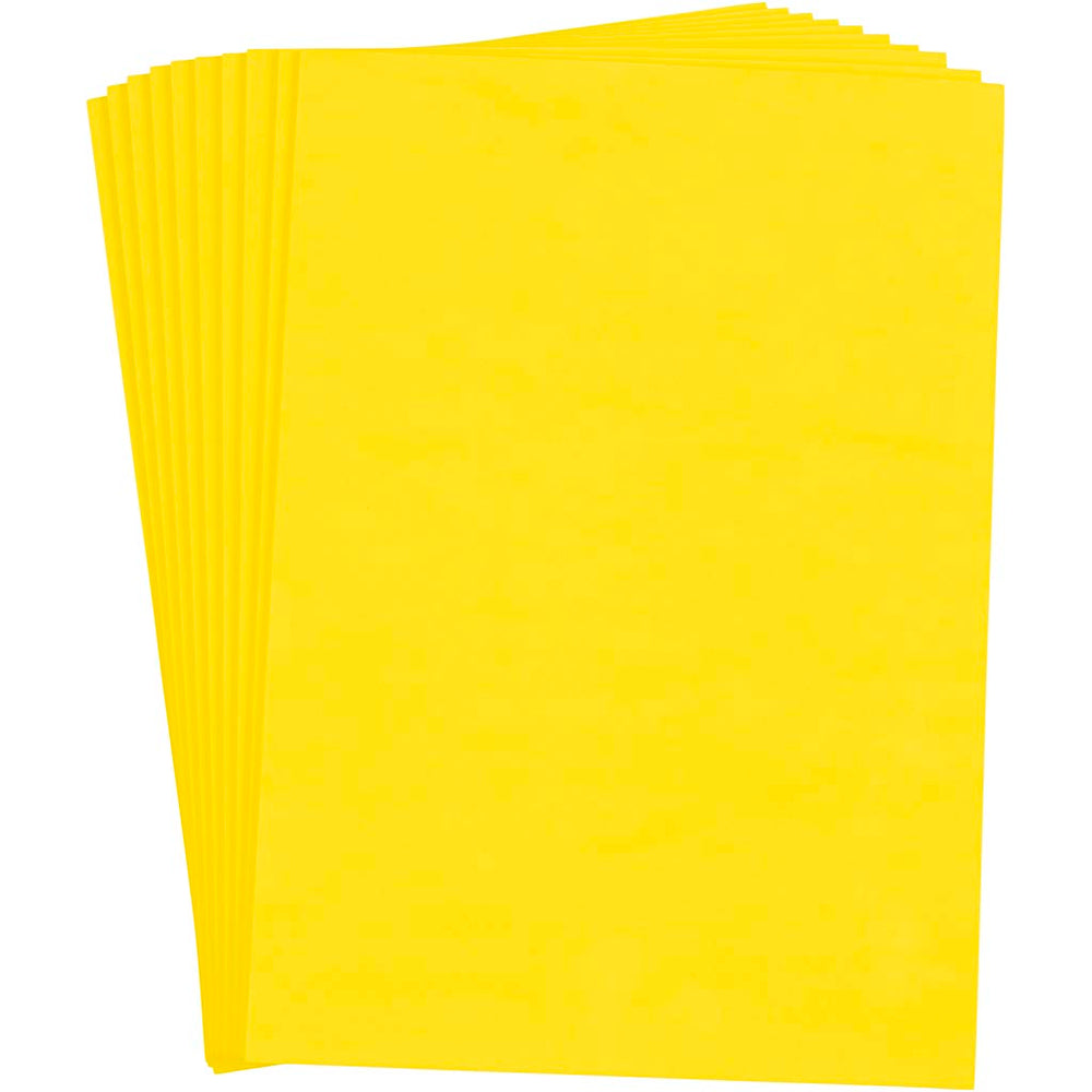 Creativ company foam sheets, A4, sheet 210x297 mm, thickness 2 mm, yellow, 10 sheets 1 box