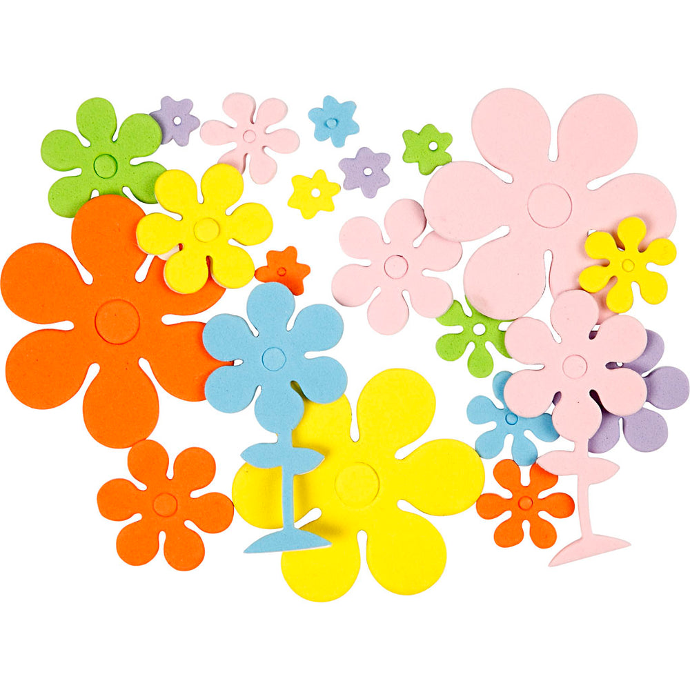 Creativ company foam figures, size 10-60 mm, thickness 2 mm, 670 pieces in 1 box