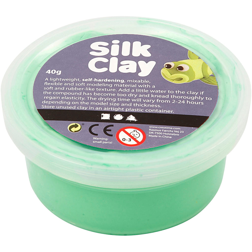 Clay di seta - verde chiaro, 40gr.