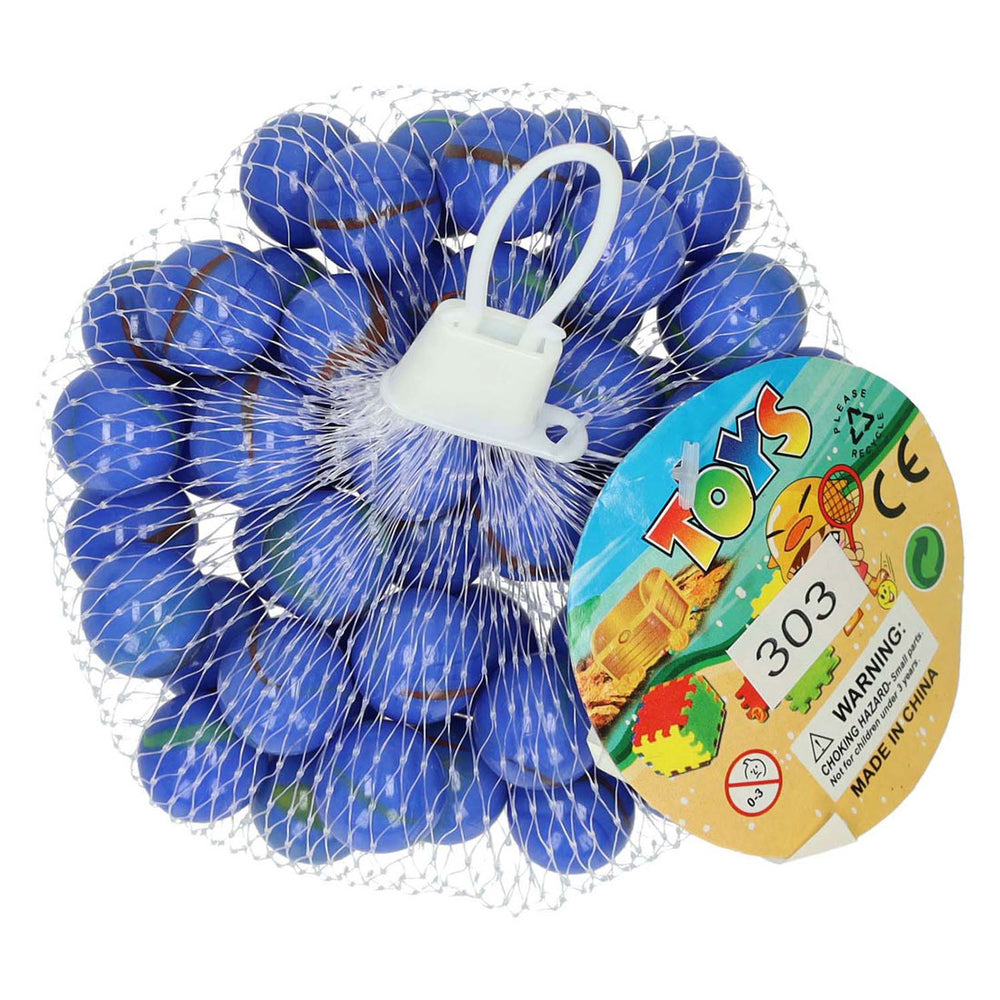 Blue marbles, 50 pcs.
