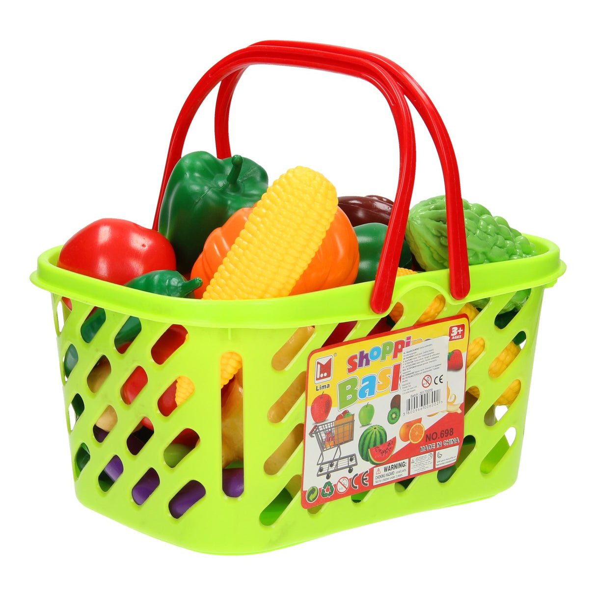 Vegetable set in large basket