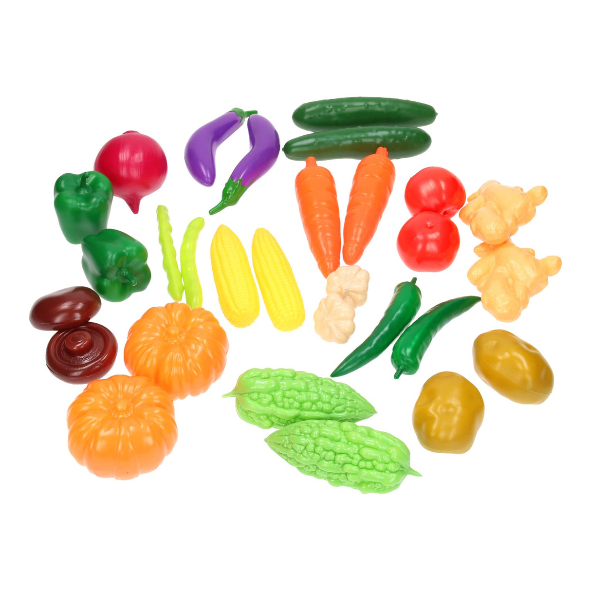 Vegetable set in large basket