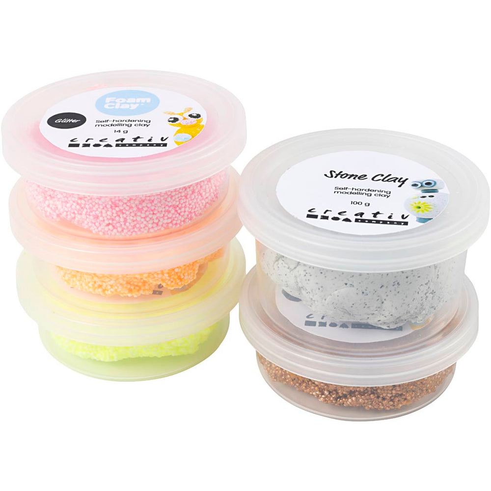 Creativ company stone clay mix, red orange harmony, 1 box