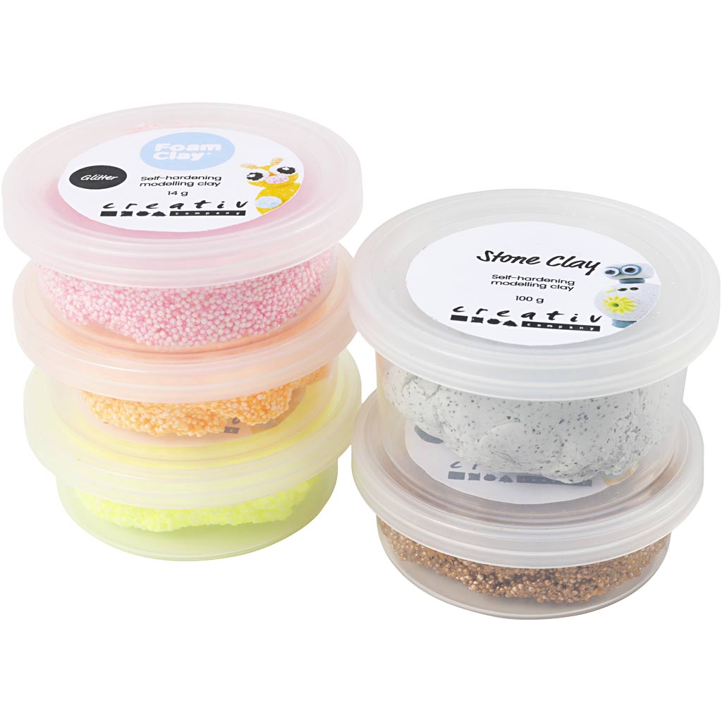 Creativ company stone clay mix, red orange harmony, 1 box