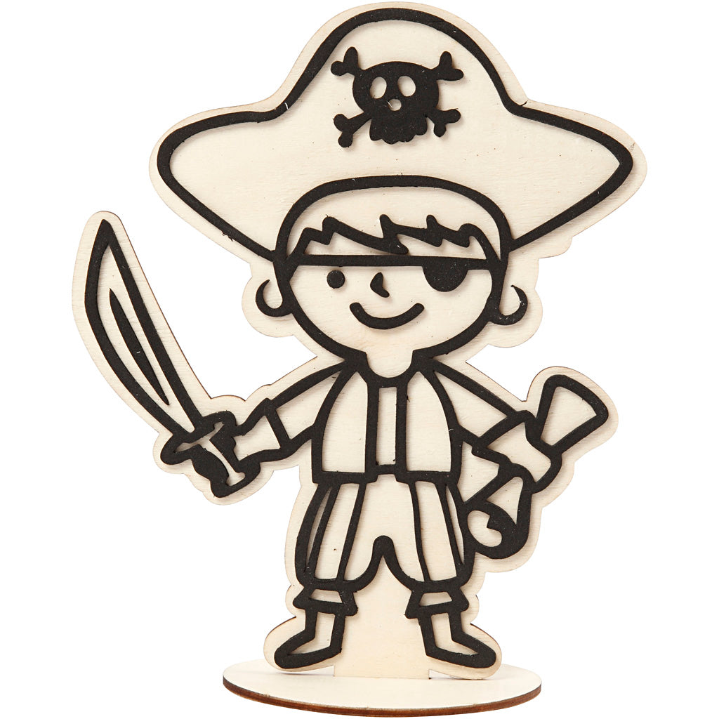 Creativ company figure to decorate, pirate, h: 19 cm, 1 piece