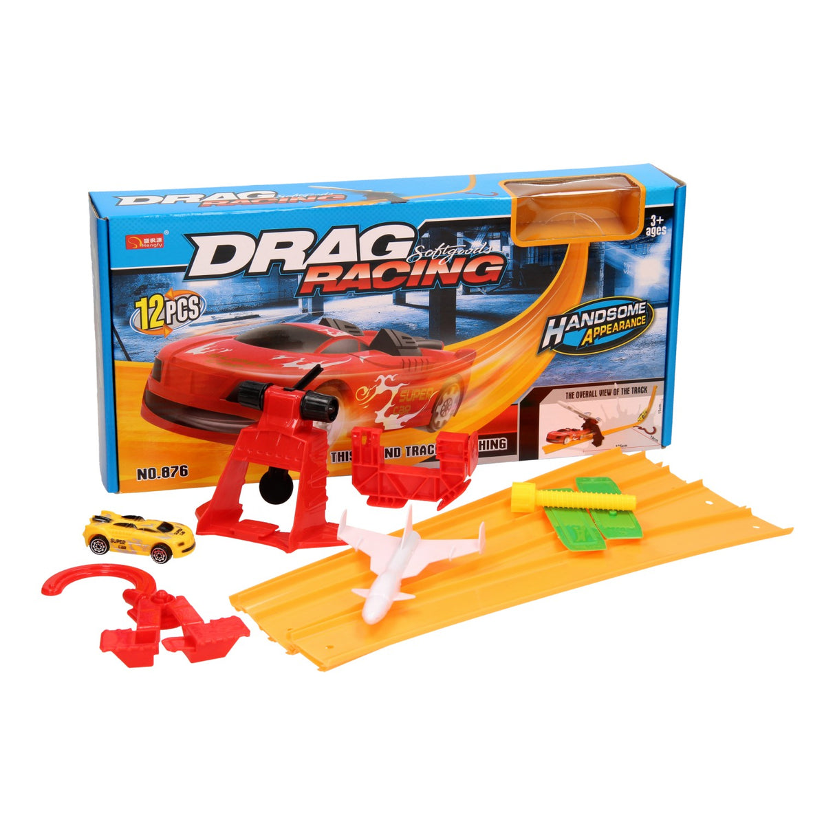 Table launch track with airplane