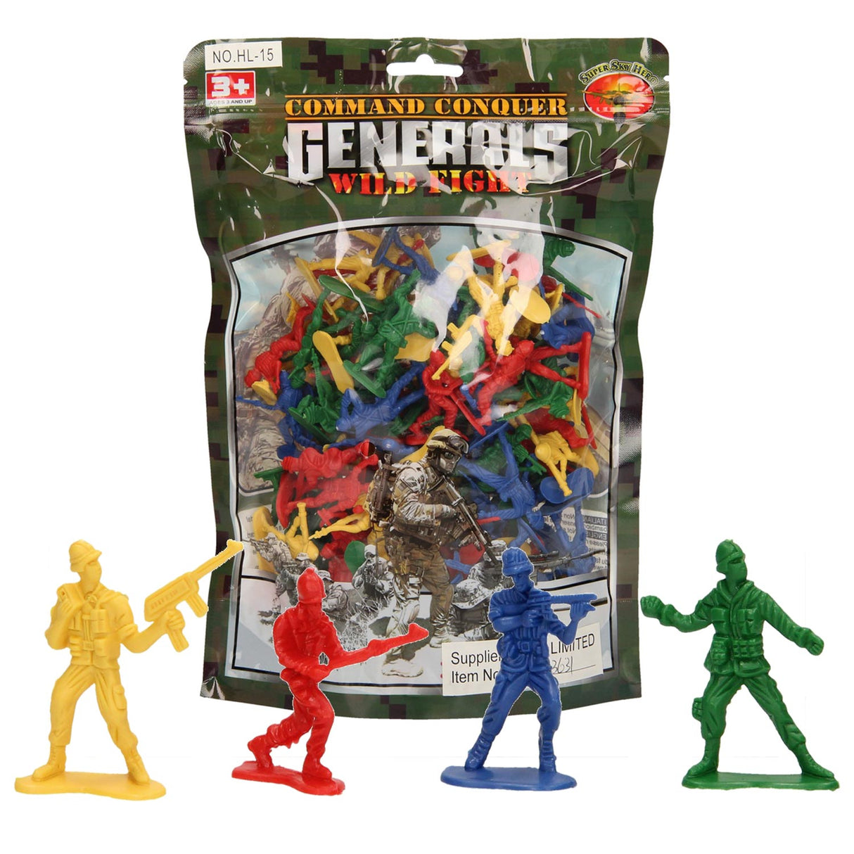 Soldiers Color in Bag 100 pcs.