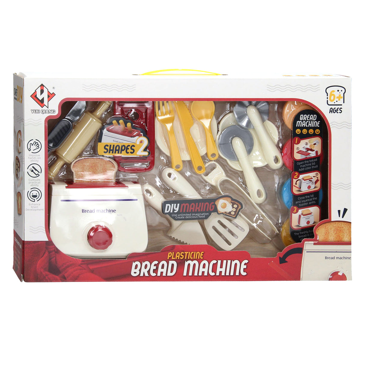 Molio rinkinio skrudintuvas su priedais - 4 moliniai puodai