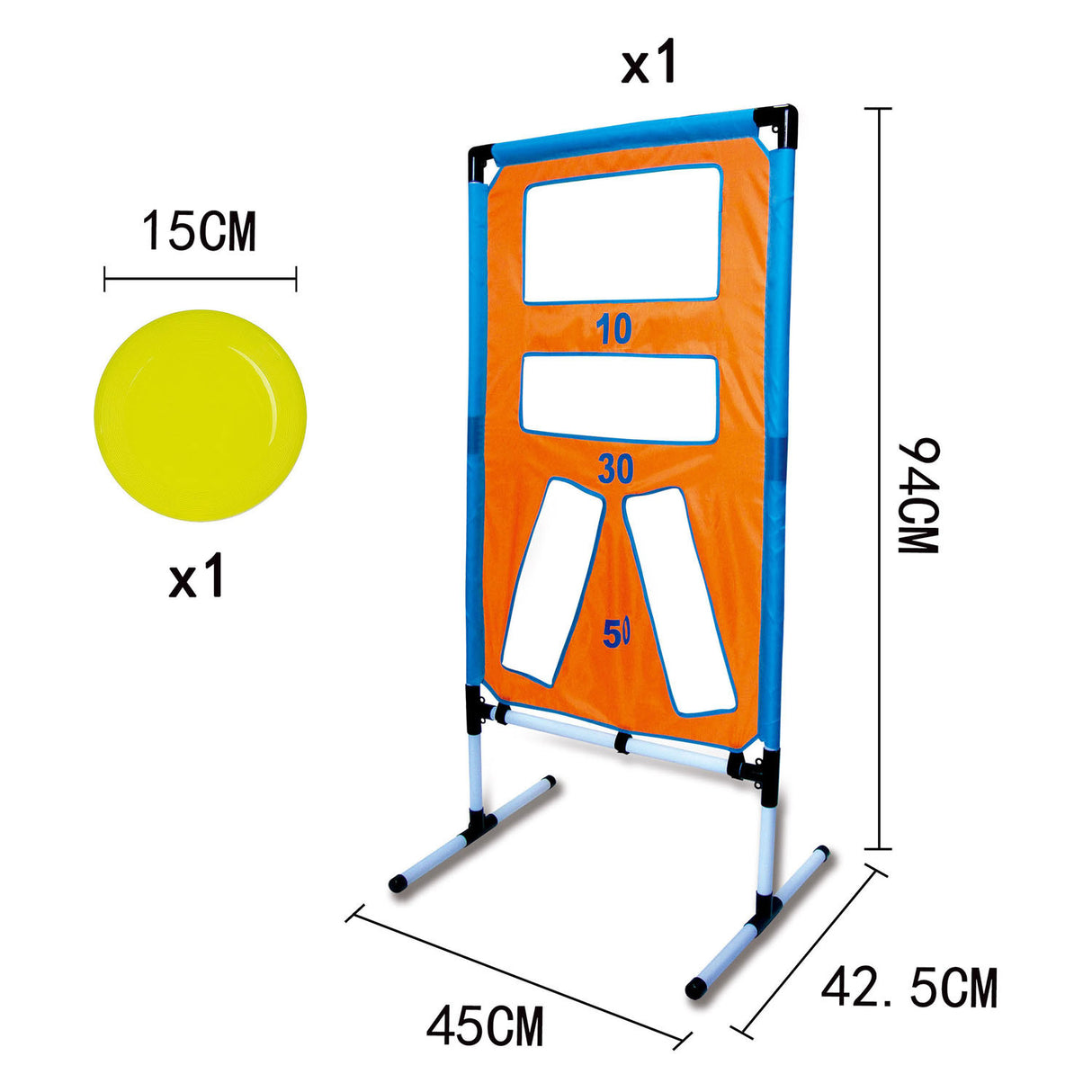 Frisbeesett med punktskjerm