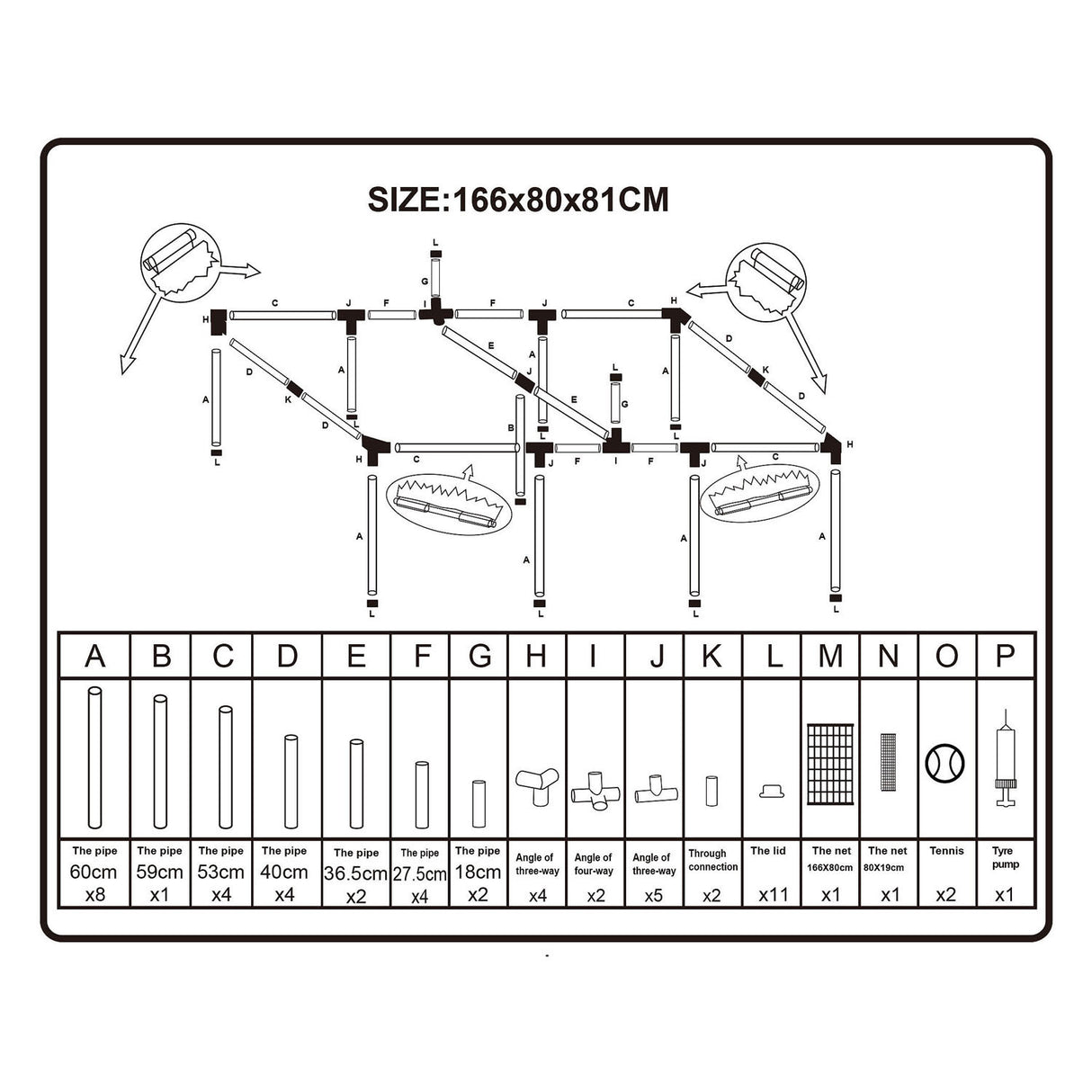 Dësch Tennis Set Boun