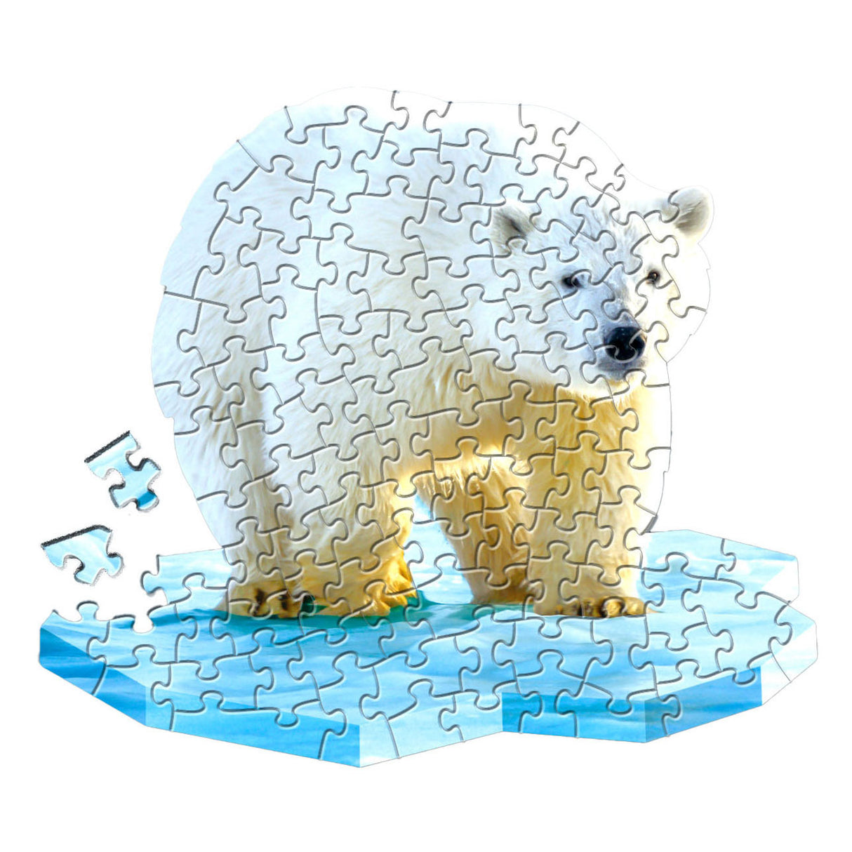 Shape puzzle polar bear, 100 pcs.