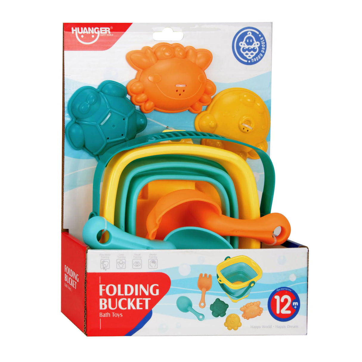 Collapsible bucket with accessories