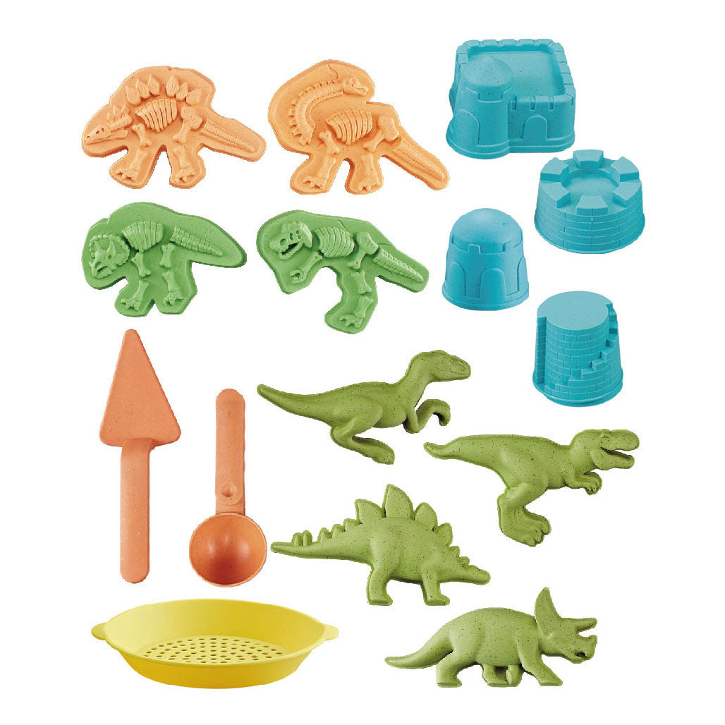 Bio-plastic zandset dino's