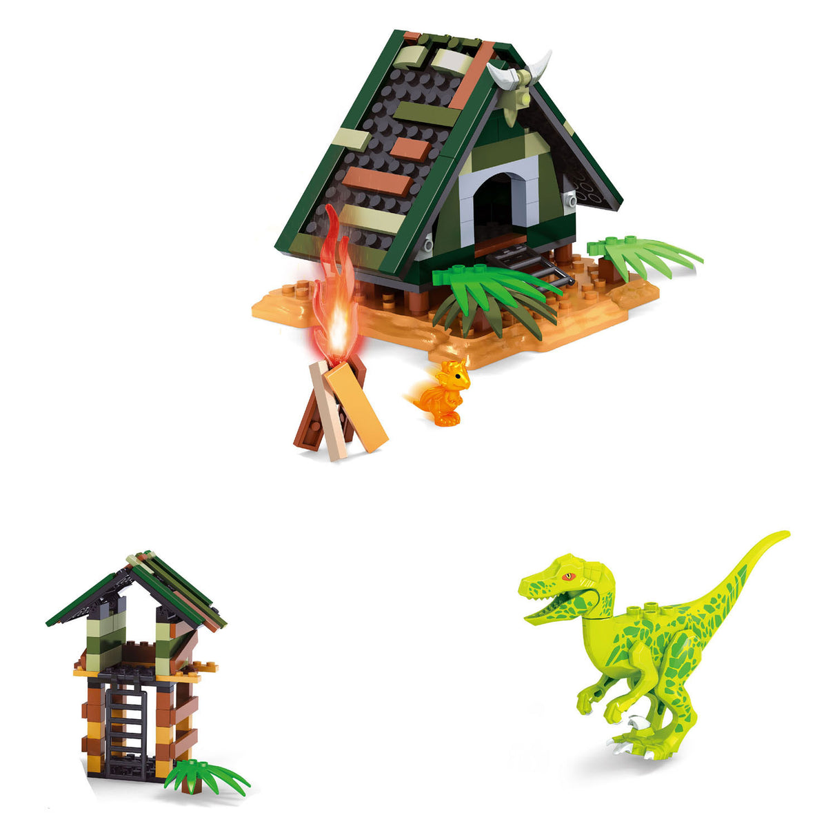 Dinosaur habitat construction set - 252 pcs.