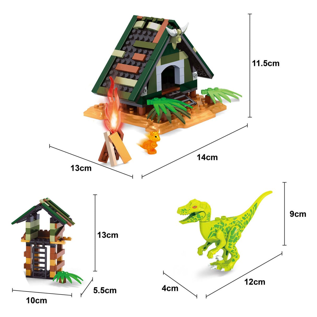 Dinosaur habitat construction set - 252 pcs.