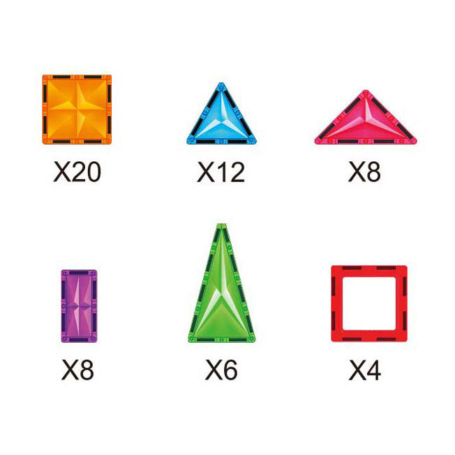 Magnetic building set - 58pcs.