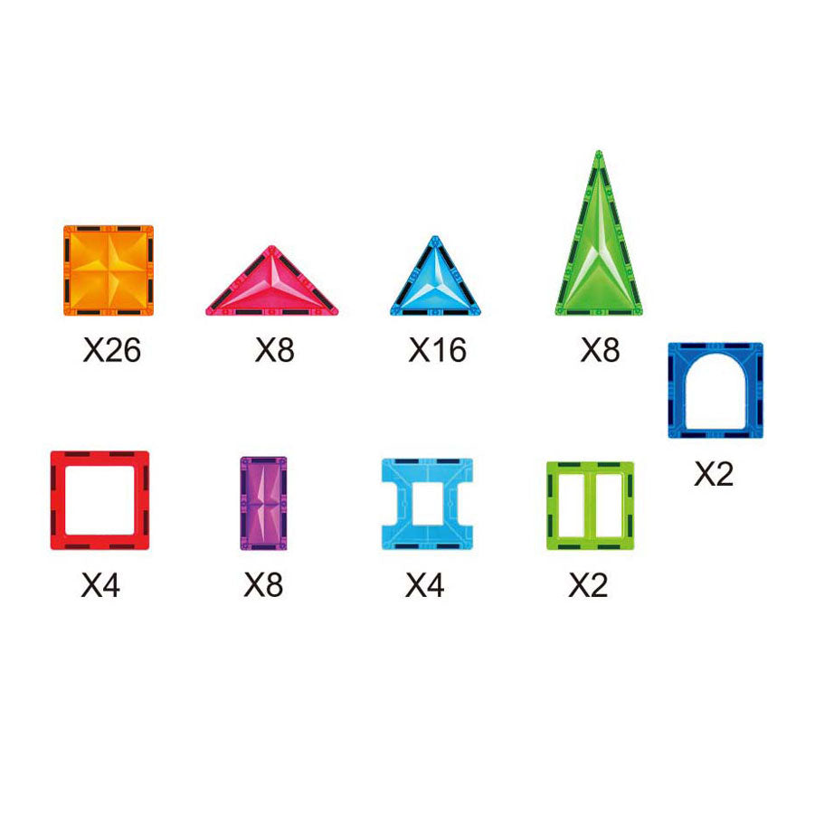 Magnetic building set - 78pcs.