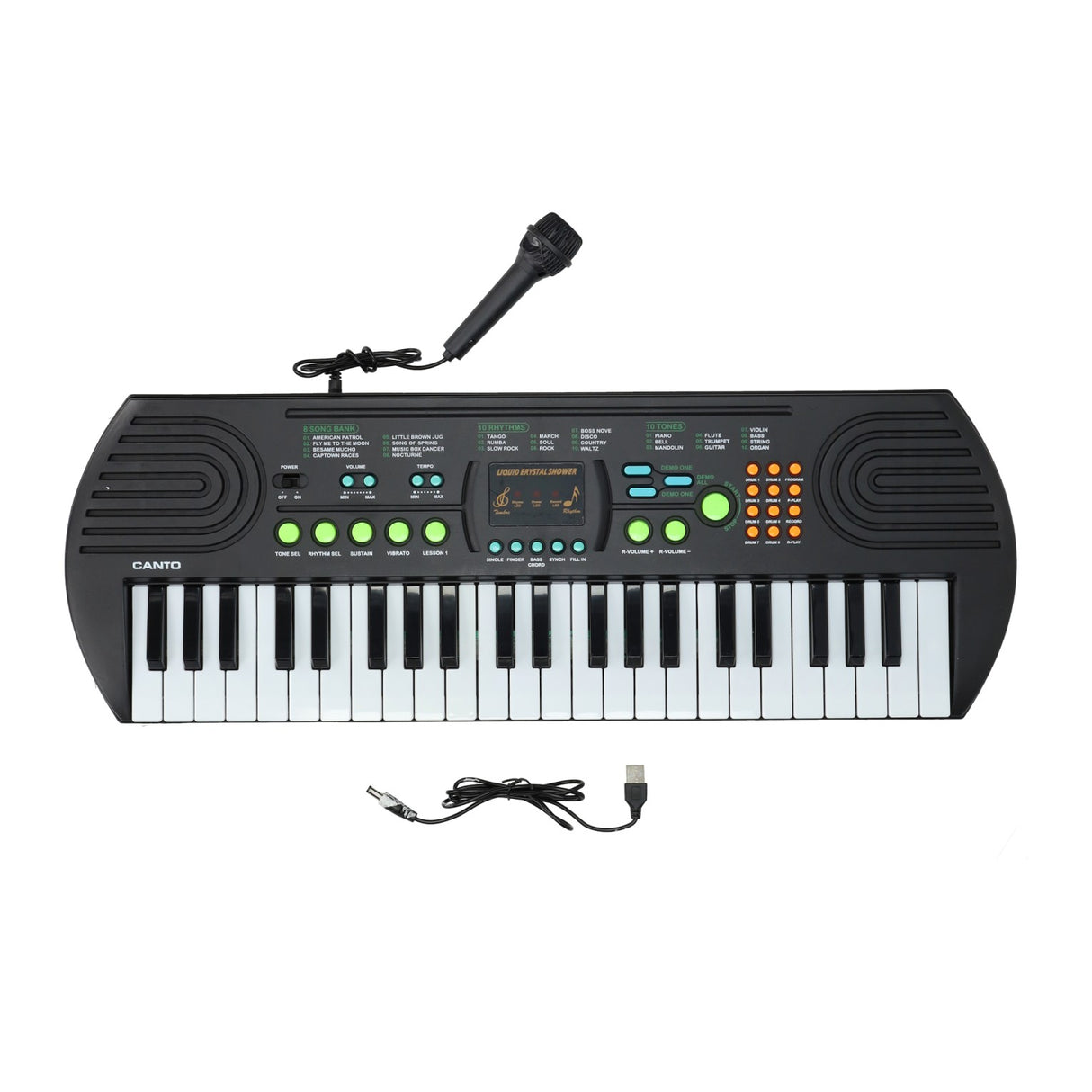 Electronic keyboard with microphone