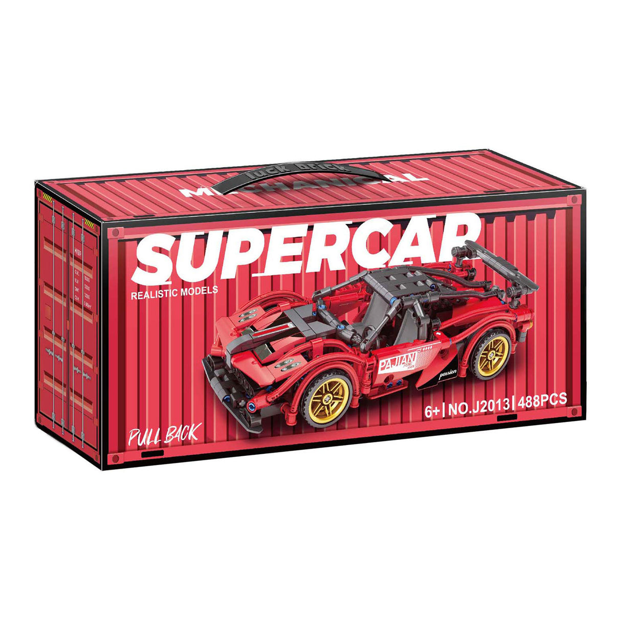 Construction set pull back car - 488dlg.