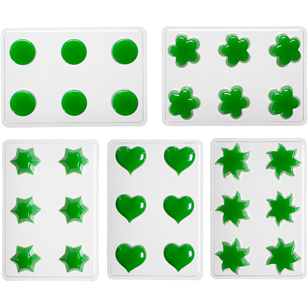 Creative company floating candle mold, flower, heart, sun, star, round, 1 set