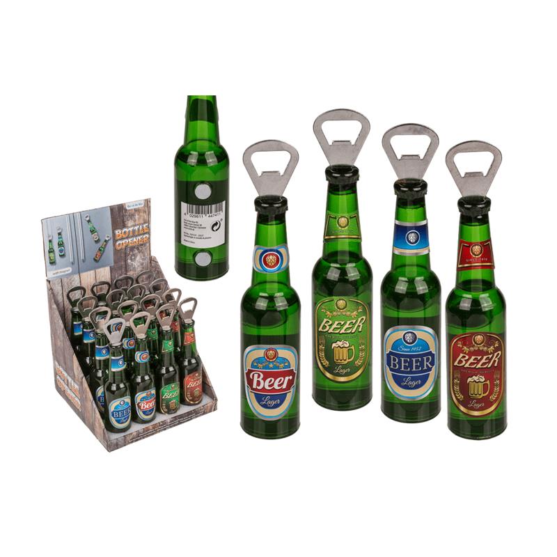 Aus dem bloe Flaschenöffner Béierfläsch mat Magnéit ca. 21 cm