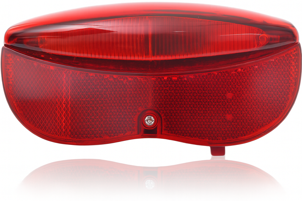 Edge Dragerachterlicht City Luxe 3 leds inclusief batterijen 80mm