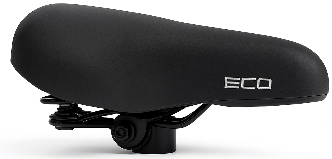 Edge City Eco Bicycle Saddle - Black (on card)