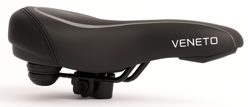 Edge fietszadel veneto incl. oppakbeugel en achterlicht - zwart