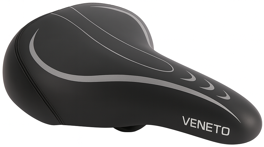 Edge fietszadel veneto incl. oppakbeugel en achterlicht - zwart