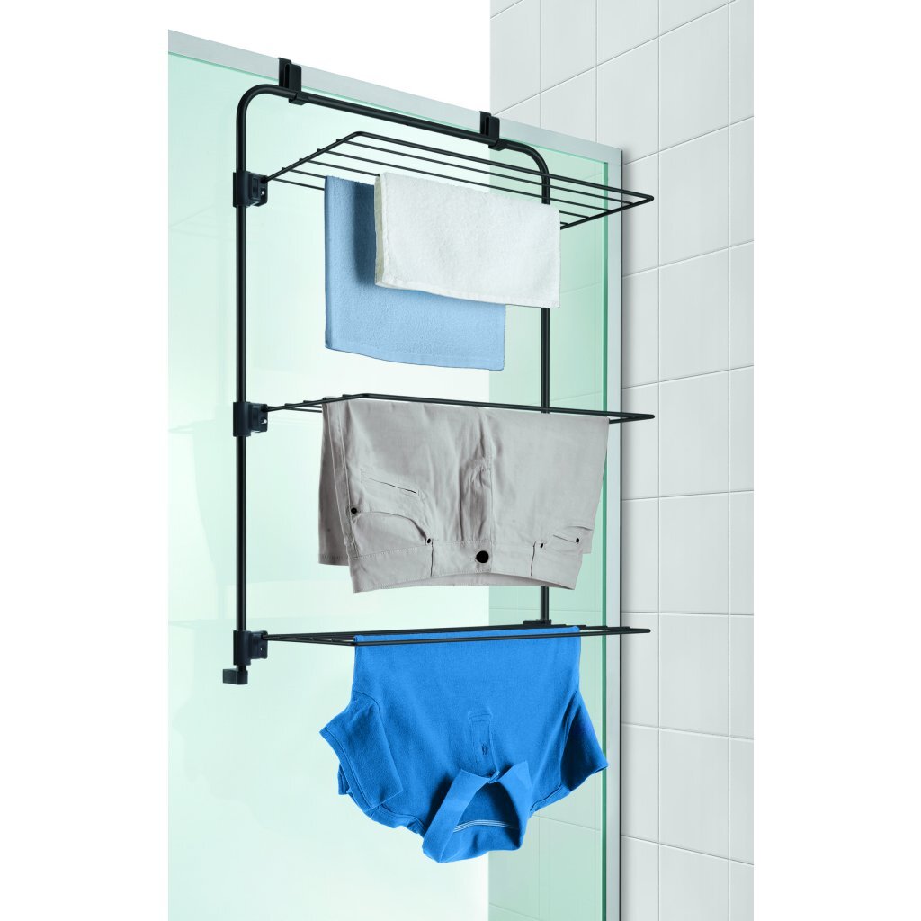 Metaltex gale drying rack 11 m clothesline 57x31x98 cm black