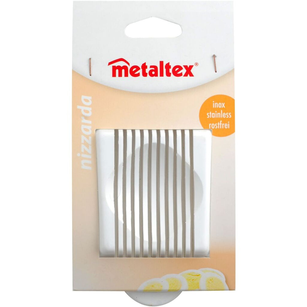 Metaltex stainless steel egg slicer white